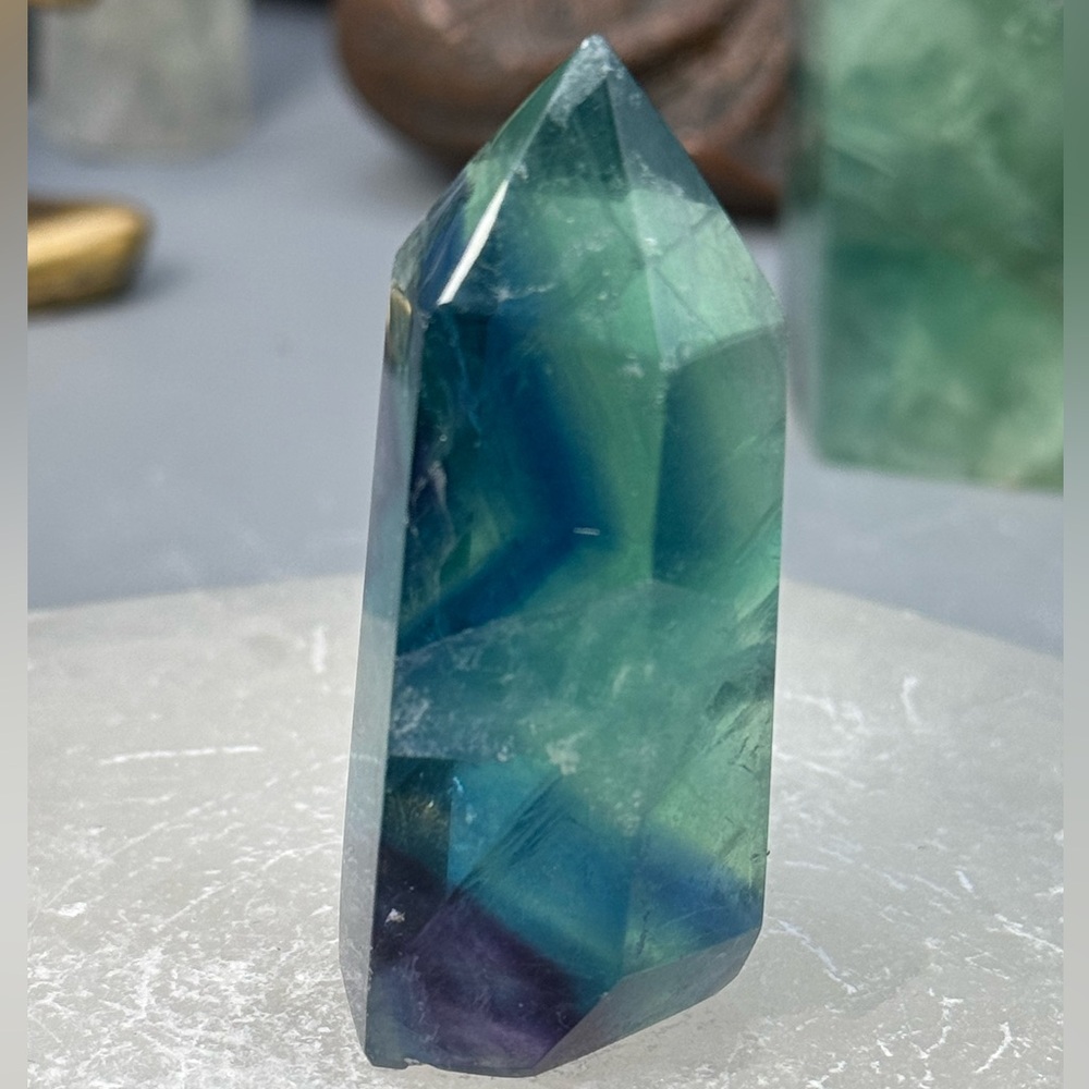 Candy-Colored Fluorite Mini Towers 💚💙💜 | Green Blue Purple Fluorite Crystal FLC